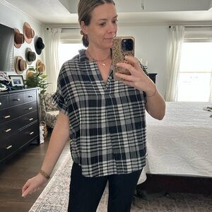 Relaxed Boxy Time and Tru Plaid Shirt